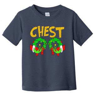 Chest Nuts Matching Chestnuts Funny Christmas Couples Chest Toddler T-Shirt