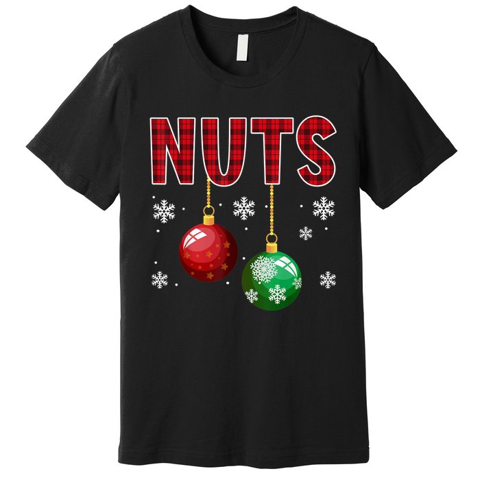 Chest Nuts Matching Chestnuts Funny Christmas Couples Nuts Premium T-Shirt