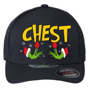 Chest Nuts Matching Chestnuts Funny Christmas Couples Chest Flexfit Unipanel Trucker Cap