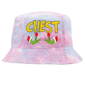 Chest Nuts Matching Chestnuts Funny Christmas Couples Chest Tie-Dyed Bucket Hat