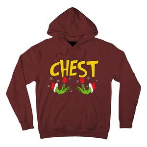 Chest Nuts Matching Chestnuts Funny Christmas Couples Chest Hoodie