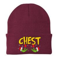 Chest Nuts Matching Chestnuts Funny Christmas Couples Chest Knit Cap Winter Beanie