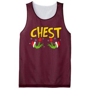 Chest Nuts Matching Chestnuts Funny Christmas Couples Chest Mesh Reversible Basketball Jersey Tank