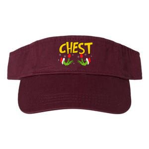 Chest Nuts Matching Chestnuts Funny Christmas Couples Chest Valucap Bio-Washed Visor