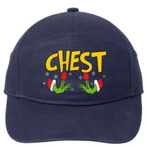 Chest Nuts Matching Chestnuts Funny Christmas Couples Chest 7-Panel Snapback Hat