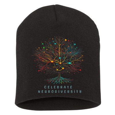 Celebrate Neurodiversity Mental Health Autism Awareness Short Acrylic Beanie