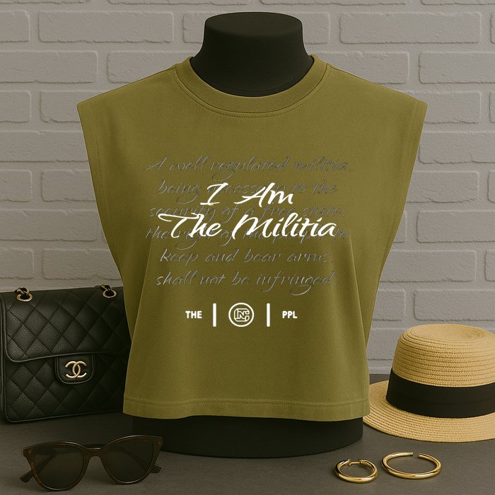 Colion Noir Merch I Am The Militia Garment-Dyed Women's Muscle Tee