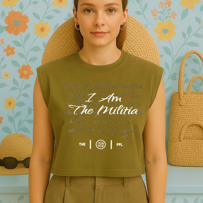 Colion Noir Merch I Am The Militia Garment-Dyed Women's Muscle Tee