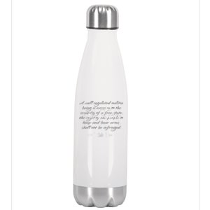 Colion Noir Merch I Am The Militia Stainless Steel Insulated Water Bottle