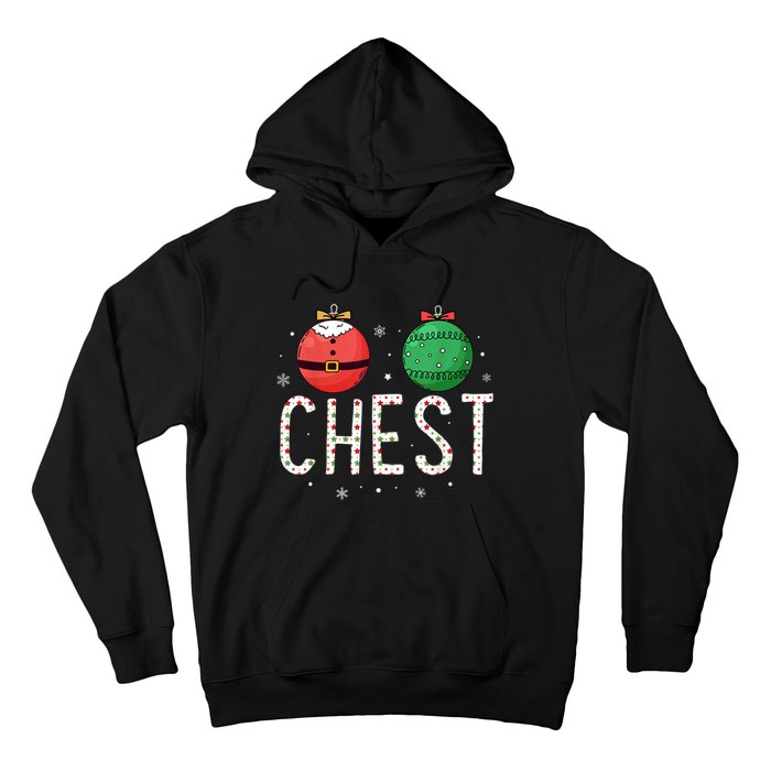 Chest Nuts Matching Funny Christmas Couples Chestnuts Chest Hoodie