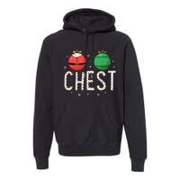 Chest Nuts Matching Funny Christmas Couples Chestnuts Chest Premium Hoodie