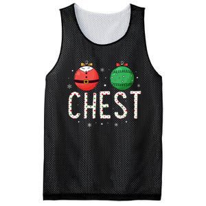 Chest Nuts Matching Funny Christmas Couples Chestnuts Chest Mesh Reversible Basketball Jersey Tank