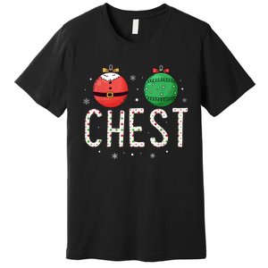 Chest Nuts Matching Funny Christmas Couples Chestnuts Chest Premium T-Shirt