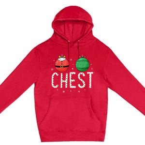 Chest Nuts Matching Funny Christmas Couples Chestnuts Chest Premium Pullover Hoodie