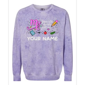 Custom Name My Favorite People Call Me Colorblast Crewneck Sweatshirt