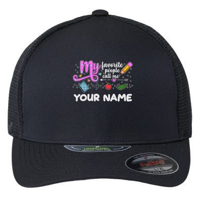 Custom Name My Favorite People Call Me Flexfit Unipanel Trucker Cap