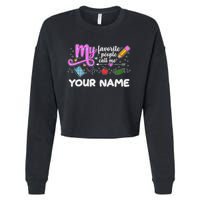 Custom Name My Favorite People Call Me Cropped Pullover Crew