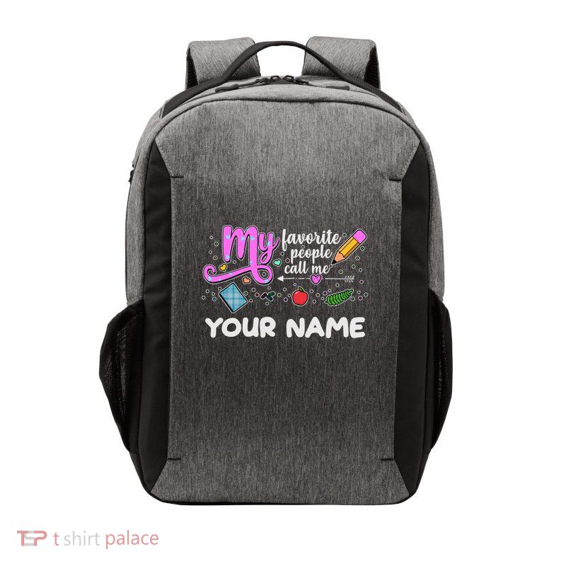 Custom Name My Favorite People Call Me Vector Backpack