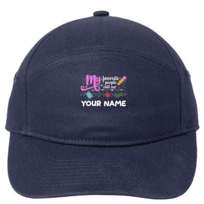 Custom Name My Favorite People Call Me 7-Panel Snapback Hat