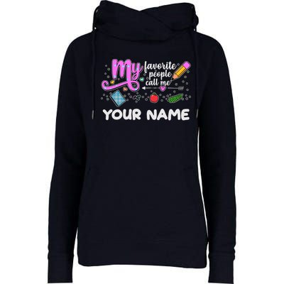 Custom Name My Favorite People Call Me Womens Funnel Neck Pullover Hood