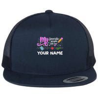Custom Name My Favorite People Call Me Flat Bill Trucker Hat