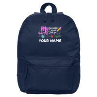 Custom Name My Favorite People Call Me 16 in Basic Backpack