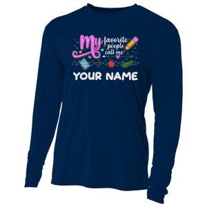 Custom Name My Favorite People Call Me Cooling Performance Long Sleeve Crew