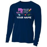 Custom Name My Favorite People Call Me Cooling Performance Long Sleeve Crew