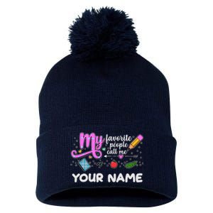 Custom Name My Favorite People Call Me Pom Pom 12in Knit Beanie