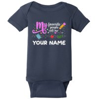 Custom Name My Favorite People Call Me Baby Bodysuit