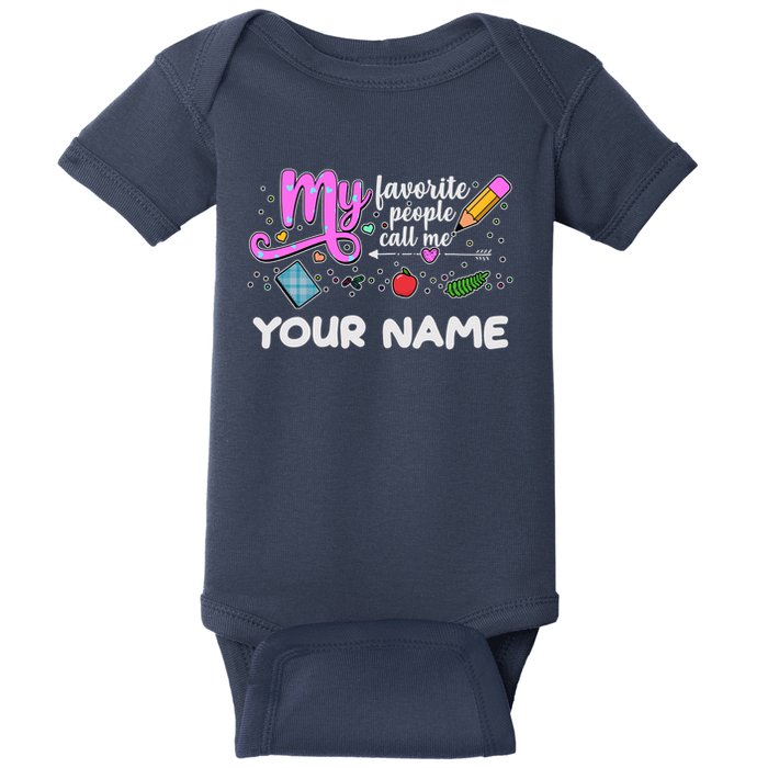 Custom Name My Favorite People Call Me Baby Bodysuit