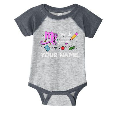Custom Name My Favorite People Call Me Infant Baby Jersey Bodysuit