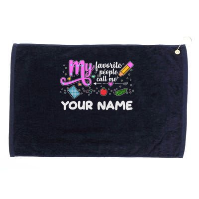 Custom Name My Favorite People Call Me Grommeted Golf Towel
