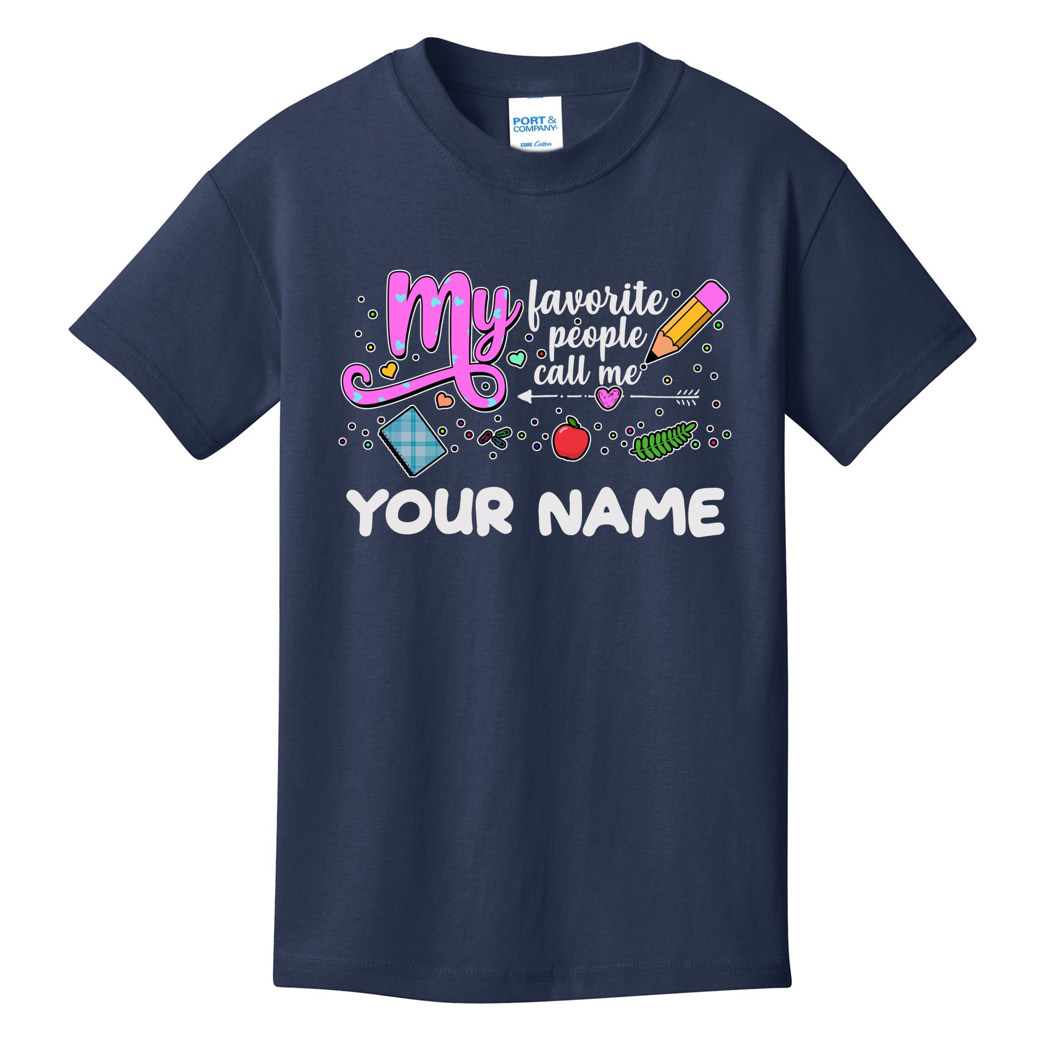 Custom Name My Favorite People Call Me Kids T-Shirt