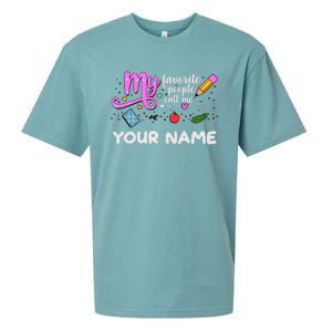 Custom Name My Favorite People Call Me Sueded Cloud Jersey T-Shirt