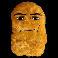 Chicken Nugget Meme Cropped Pullover Crew