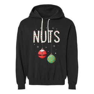 Chest Nuts Matching Funny Christmas Couples Chestnuts Nuts Garment-Dyed Fleece Hoodie