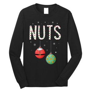 Chest Nuts Matching Funny Christmas Couples Chestnuts Nuts Long Sleeve Shirt