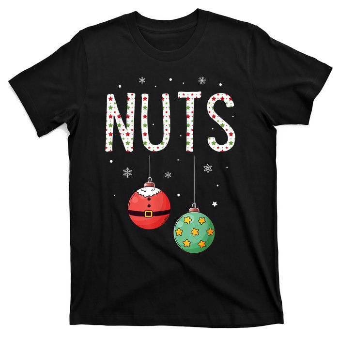 Chest Nuts Matching Funny Christmas Couples Chestnuts Nuts T-Shirt