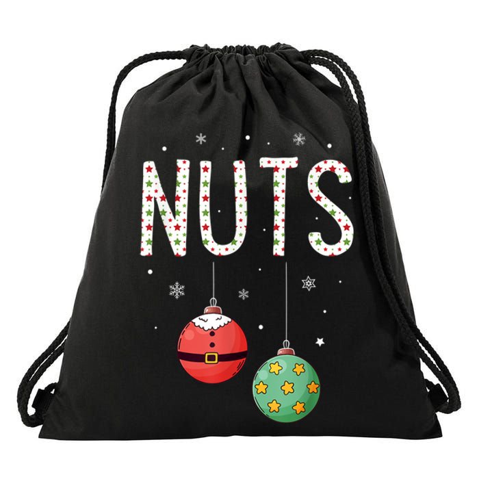 Chest Nuts Matching Funny Christmas Couples Chestnuts Nuts Drawstring Bag