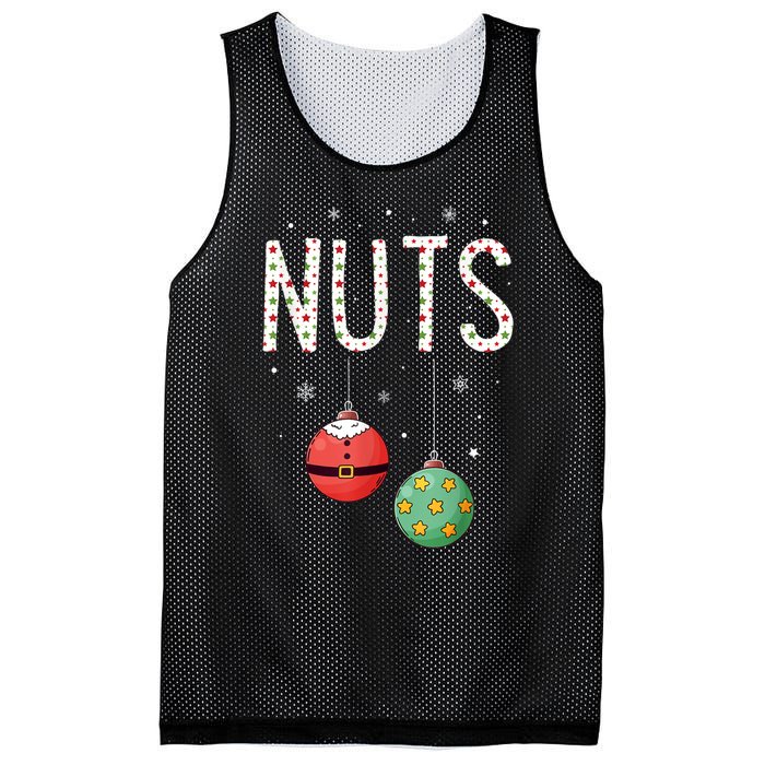 Chest Nuts Matching Funny Christmas Couples Chestnuts Nuts Mesh Reversible Basketball Jersey Tank