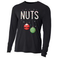 Chest Nuts Matching Funny Christmas Couples Chestnuts Nuts Cooling Performance Long Sleeve Crew