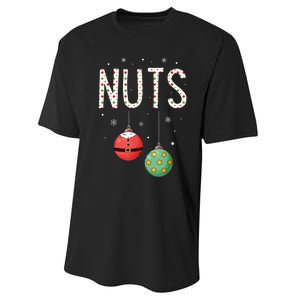 Chest Nuts Matching Funny Christmas Couples Chestnuts Nuts Performance Sprint T-Shirt