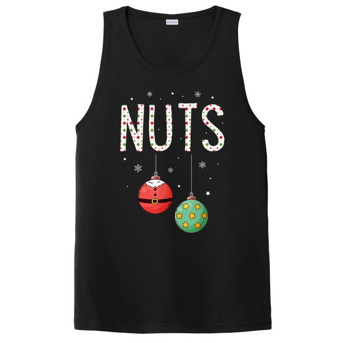 Chest Nuts Matching Funny Christmas Couples Chestnuts Nuts PosiCharge Competitor Tank