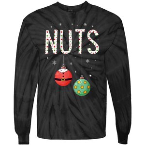 Chest Nuts Matching Funny Christmas Couples Chestnuts Nuts Tie-Dye Long Sleeve Shirt