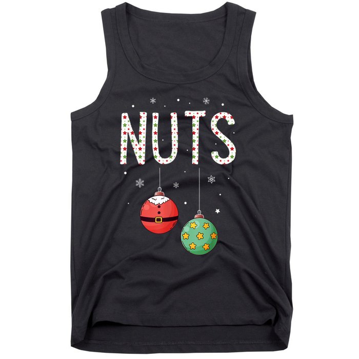 Chest Nuts Matching Funny Christmas Couples Chestnuts Nuts Tank Top