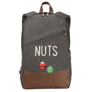 Chest Nuts Matching Funny Christmas Couples Chestnuts Nuts Cotton Canvas Backpack