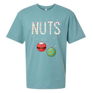 Chest Nuts Matching Funny Christmas Couples Chestnuts Nuts Sueded Cloud Jersey T-Shirt