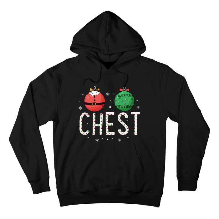 Chest Nuts Matching Funny Christmas Couples Chestnuts Chest Hoodie