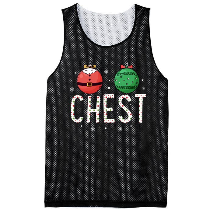 Chest Nuts Matching Funny Christmas Couples Chestnuts Chest Mesh Reversible Basketball Jersey Tank